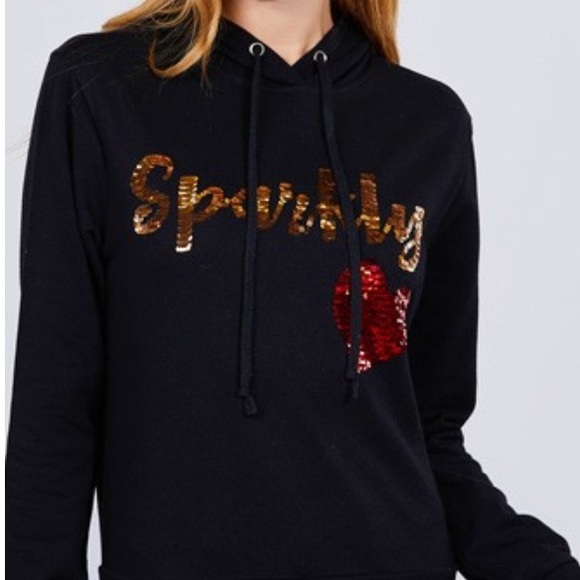 CLASSY SPARKLY HOODIE - Picture 2 of 2